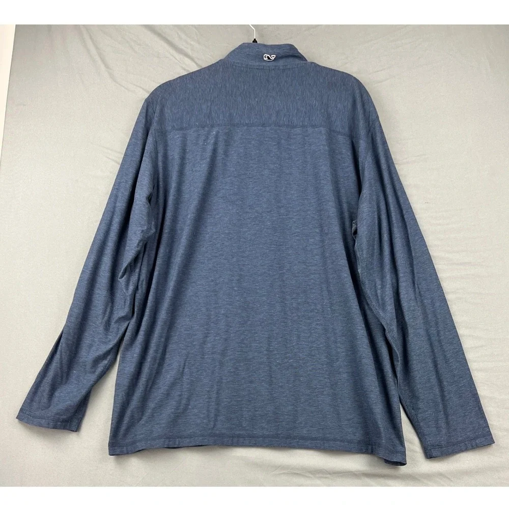 Vineyard Vines Shep Shirt Men XL Blue Excellent 1/4 Zip Pima Cotton Pullover